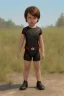 Placeholder: Black widow toddler, serious, full body, bokeh, hyper realistic