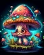 Placeholder: Tattoo design a one liquid cute baby mushroom, hyperdetailed intricately detailed, fantastical, surrealistic, splash screen, pastel colours, fantasy, concept art, 8k resolution, masterpiece inlaid with the Permanent.