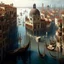 Placeholder: landscape, epic, intricate details, high detail, Venice, city with river instead of streets