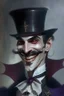 Placeholder: Strahd von Zarovich with a handlebar mustache and a top hat with a sadistic grin