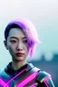 Placeholder: portrait, Asian cyborg woman, samurai warrior :: symmetry photography, cyberpunk style, pink hair, perfect eyes, black samurai army, katana, japanese traditional ornaments, pink, white, black, glow eyes, cinematic, Ultra realistic, dark scene, soft color, highly detailed, unreal engine 5, RTX, ultra detail, 3d, finely drawn, high definition.