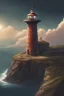 Placeholder: lighthouse at the edge of space, scifi artist