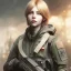 Placeholder: in the style of "left alive", realistic female anime character, in action, beautiful, 25 years old, water color painting, trending on artstation, sharp focus, studio photo, intricate details, highly detailed, in the style of greg rutkowski