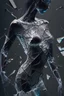 Placeholder: AI shattered glass marble black body art realisticv2 surrealism 4k resolution art