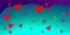 Placeholder: Vector Valentines day background banner - abstract panorama background