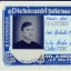 Placeholder: full view of a realistic, United States government-issued card with photo of person, blue color palette, transparent background.