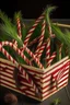 Placeholder: christmas candy canes in a seald box