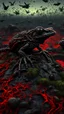 Placeholder: A frog black vein, human veins, mixing together a lot of them, like a forest, big and small veins a lot of them,