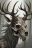 Placeholder: wendigo with deer skull covering head and face