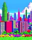 Placeholder: pixel art tokyo. 3d pixel art 4k wallpaper. incredible pixel art details. flowers. pixel art. lots of flowers in foreground