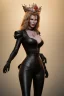 Placeholder: Kim Basinger as evil queen in black leather, busty, cleavage, curvy, angry, happy, stern look. character design by cory loftis, fenghua zhong, ryohei hase, ismail inceoglu and ruan jia. unreal engine 5, artistic lighting, highly detailed, photorealistic, fantasy