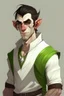 Placeholder: teen handsome half orc with white clothing