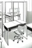 Placeholder: hospital desk, greyscale