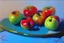 Placeholder: oil painting of apples on a table, style of Peter wileman