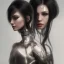 Placeholder: wonderfull portrait just woman robot, long black hair, intricate, sci-fi, cyberpunk, future