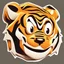 Placeholder: fat tiger stylized 3d, pixar stylie