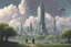 Placeholder: city, sci-fi, clouds, spring trees, people, gary numan influence