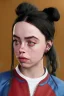 Placeholder: Billie Eilish, in stockings