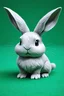 Placeholder: silver grey rabbit with ears drooping down