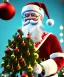 Placeholder: Ornament looking like Santa Claus hanging from a christmas tree, midjourney style, 8k, photorealistic, cinematic lighting, dramatic, atmosphereric,