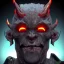 Placeholder: evil ork, devil, brutal face, tron, head, glow eyes, 8k, finely detailed, dark light, photo realistic, cyberpunk