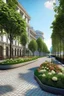 Placeholder: Elements of landscape decor are an integral part of the design of the pedestrian street environment in the Art Nouveau style. Vegetation with soft shapes and dense deciduous plantings, rich textures, creates a sense of privacy and natural harmony right in the center of the city. In addition, the presence of winding paths leading through the street space adds interest and allows pedestrians to feel like real travelers. Special attention in the design of the pedestrian street environment is paid