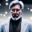 Placeholder: handsome cosmic harrison ford, white hair in the wind, brown eyes, white beard, no moustache, large forehead, scifi suit, perfect composition, super detailed, 8k, high quality, intricate details, highly detailed, lights in background, octane render