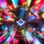 Placeholder: 90s, album art, metallic, iridescent, holographic, bokeh, light flair, gaussian blur light spot, sparkles, fun, cute, 3d rendering blender, abstract, electronic, alternative, futuristic, fun, primary colors. 8k, HD, unreal engine, blender, fisheye, bright white