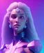 Placeholder: A portrait of a crystalised queen, atmospheric, realistic, unreal engine, cinematic lighting, octane render, transoarent, pink turquoise light