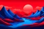 Placeholder: animated landscape in red and blue colors