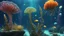 Placeholder: creatures, minerals, mines, plants from subnautica from deep sea, leviathan's a lot of sea plants very deep, beautiful,