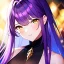 Placeholder: Clear focus, 8k, high quality, detailed, beautiful lighting, vibrant colors, purple hair, vibrant golden eyes, girl, princess