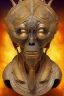 Placeholder: Anunnaki black male African Egyptian alien, cracks in the voodoo head, wicked, eyes, crown, Elephant, 8k, finely detailed, photo realistic, tiger turquoise skull head gold dragon space alien snow skeleton gold olmec silver crown silver eyes