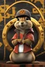 Placeholder: 3d animated hip-hop chipmunk with hat, thick gold chains, graffiti background, earring