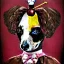 Placeholder: black and brown dachshund with clown makeup detailed CATRIN WELZ-STEIN