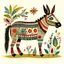 Placeholder: German Folk Art Donkey illustration