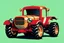 Placeholder: classic style concept, oldschool farm tractor vehicle, retro design study, classic steel wheels, toned colors, art by cheryl kelley