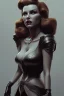 Placeholder: Rita Hayworth as evil queen in black leather, busty, cleavage, curvy, angry, stern look. character design by cory loftis, fenghua zhong, ryohei hase, ismail inceoglu and ruan jia. unreal engine 5, artistic lighting, highly detailed, photorealistic, fantasy