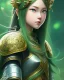 Placeholder: Detailed anime children girl, green hair, green dragon scale armour, intricate details, full body portrait, keep head in frame, slight smile, black Japanese motif, concept art, highly detailed, digital painting, concept art, sharp focus, illustration, art by Yoji Shinkawa, WLOP and greg rutkowski and alphonse mucha and artgerm and yanjun Chen and Junji ito and Makoto Shinkai, HDR, octane render