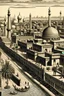 Placeholder: Old urban islamic baghdad illustration