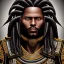 Placeholder: Guerreiro samurai afro com dreads