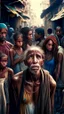 Placeholder: World famous people, poor people, in a Brazilian city, a movie scene, a realistic picture hdr 8k