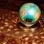 Placeholder: Cinematic shot of spherical metallic lace globe