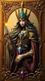 Placeholder: elven queen gem card with ornate frame