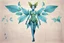 Placeholder: Hand drawn technical,full body illustration , with detailed blueprints and engineering schematics of a hybrid walking leaf insect girl, with highly detailed facial features, drawings, and technical notation, 8k, vibrant natural colors