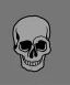 Placeholder: minimal lineart skull