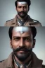 Placeholder: a portrait of dashing dude from india, cyborg , incredibly sharp & detailed, cinematic, vintage , cigarette in hand