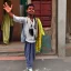 Placeholder: Young man amazed by New Delhi city