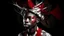 Placeholder: Retrato pictórico de hombre africano joven con pintura ritual, piel con pintura tribal geométrica roja y negra triangular, lleva tocado de papel origami de grullas blancas, estilo estilo Annie Leibovitz retrato dramático con iluminación de estudio