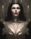 Placeholder: old evil queen in black leather gown, volouptous, busty, cleavage, angry, emperious, 8k resolution concept art portrait by Greg Rutkowski,